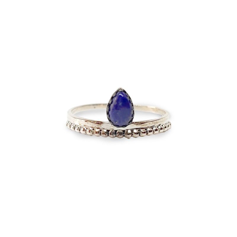 ANDREA COGGIOLA JOYAS - Anillo Ekisha Lapislázuli Plata Fina 925