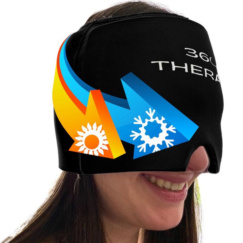 360 THERAPY - Gorro de Gel Sólido para Alivio de Migraña de 360º THERAPY® - Negro