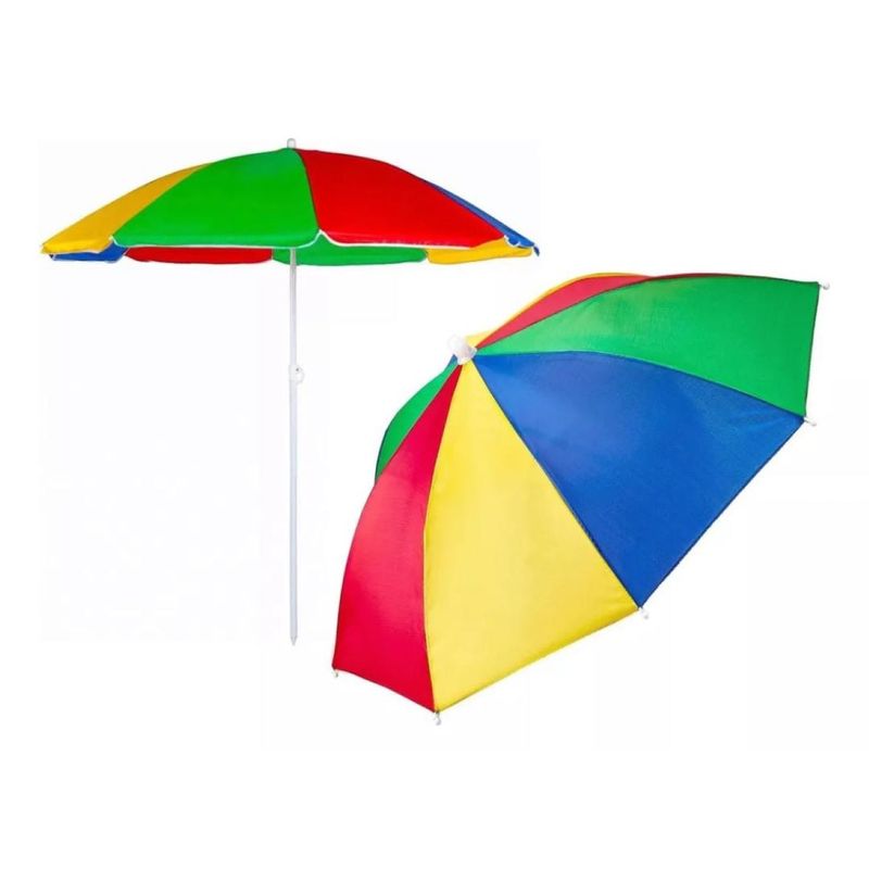 GENERICO - Quitasol Grande Para Verano Con Protección uv Multicolor