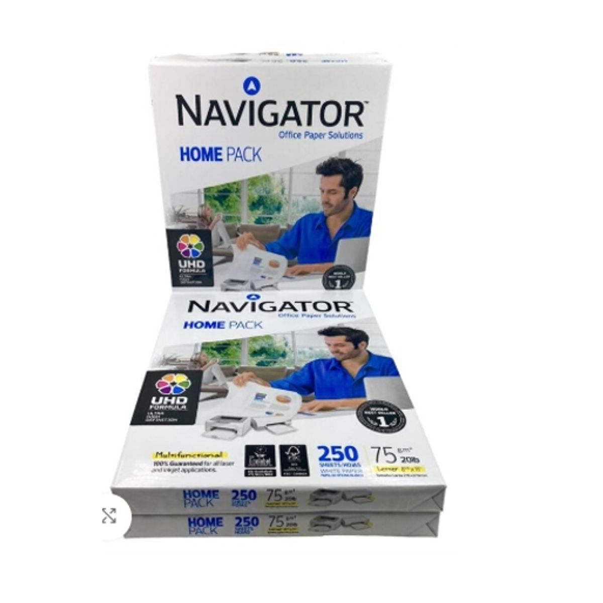 GENERICO - Papel Multiuso Carta Imprimir Fotocopiar 250 hojas, 75 g/m2