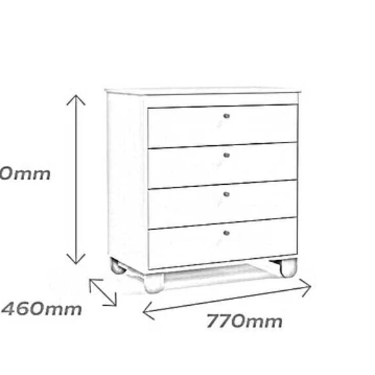 KIDSCOOL - COMODA ZUPI BLANCA CARAMELO