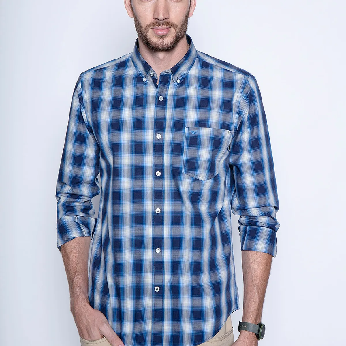 FEROUCH - Camisa Cuadro Chicago F Azul Ferouch