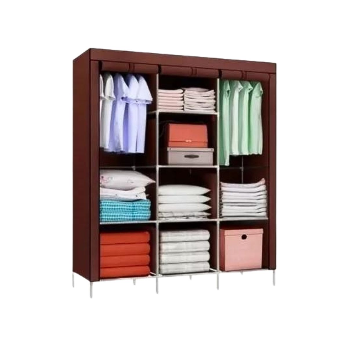 GENERICO - Clóset Armable Fácil De Armar Aluminio Tela Plástica