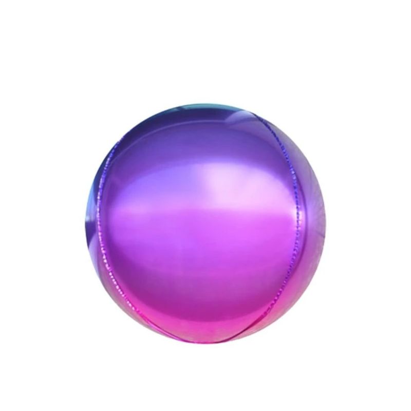 GENERICO - Globo Metalico Redondo Morado 24 Pulgadas