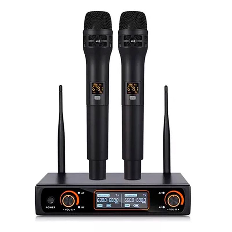 ESHOPANGIE - Micrófono Inalámbrico Uhf Profesional 16 Canales 2micrófonos