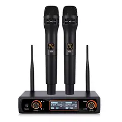 ESHOPANGIE - Micrófono Inalámbrico Uhf Profesional 16 Canales 2micrófonos