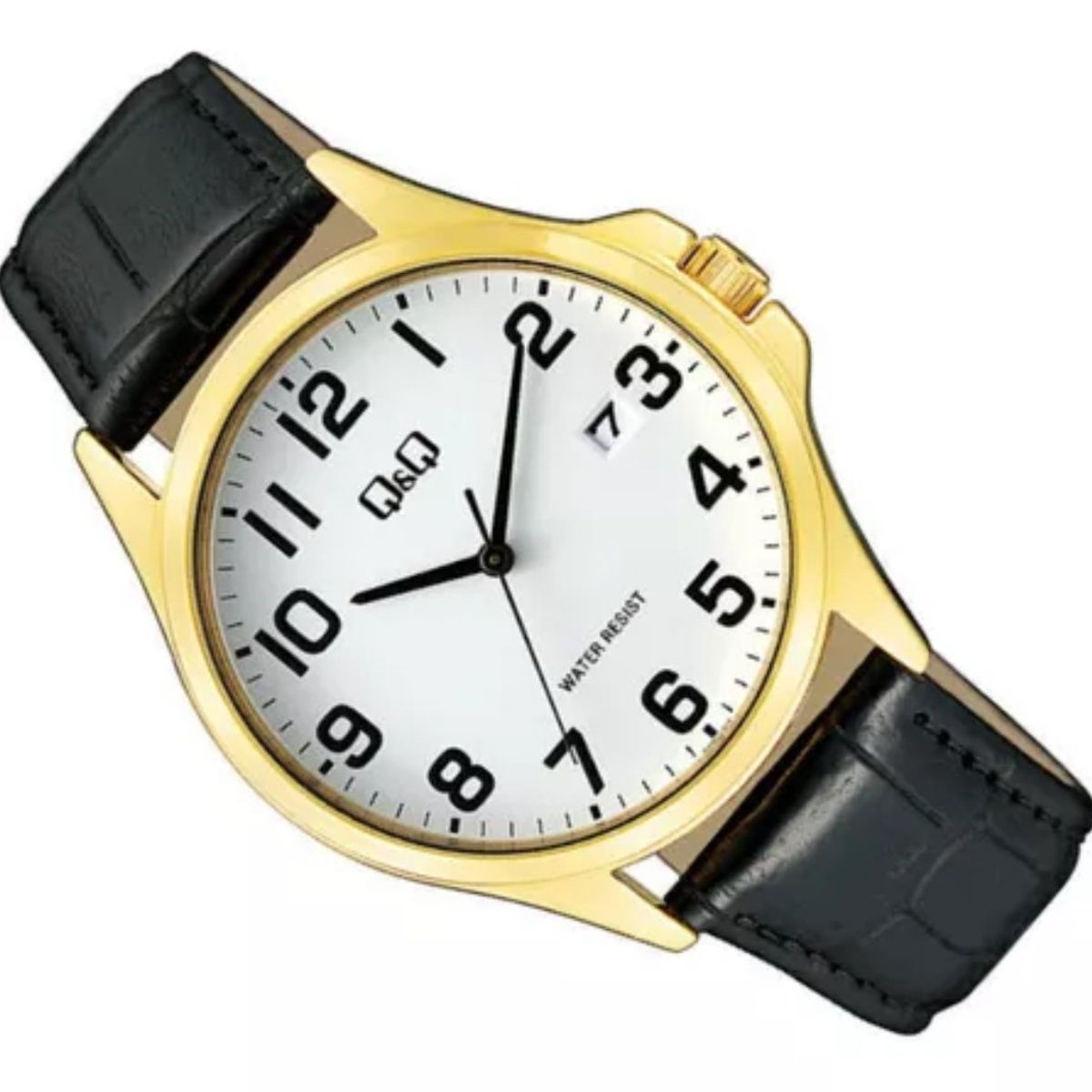 QYQ - Reloj Q&Q Correa De Cuero Negro A480J104Y