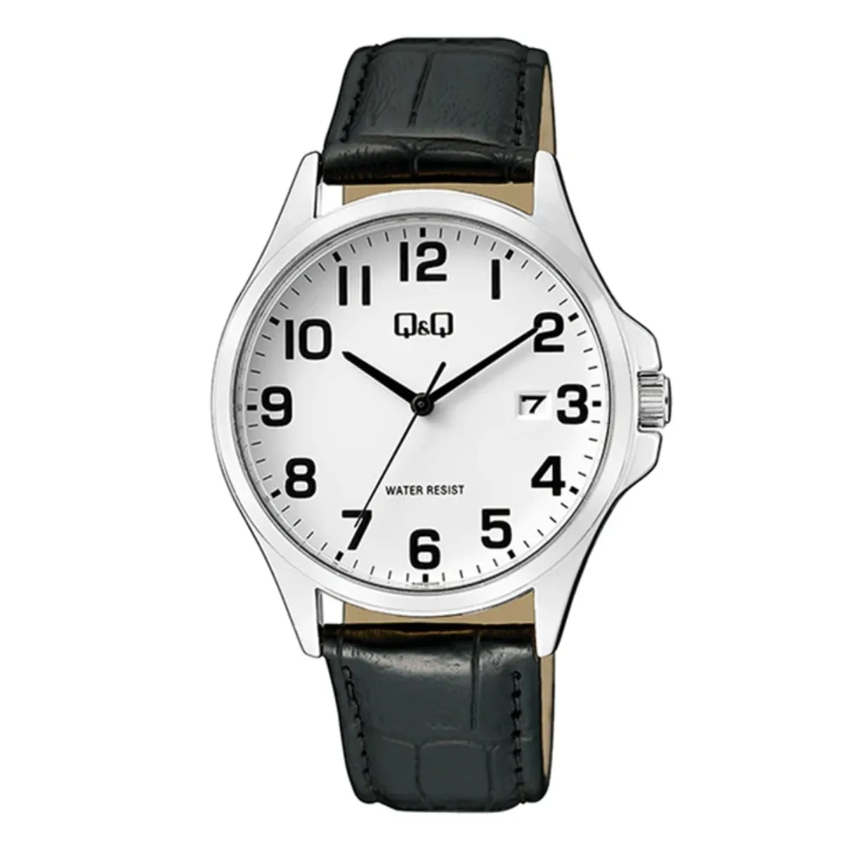 QYQ - Reloj Q&Q Análogo Correa De Cuero Negro A480J304Y