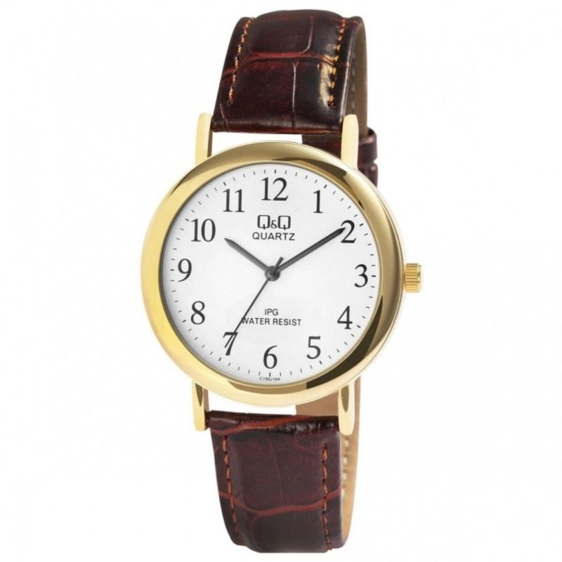 QYQ - Reloj Q&Q Análogo Correa De Cuero C150J104Y