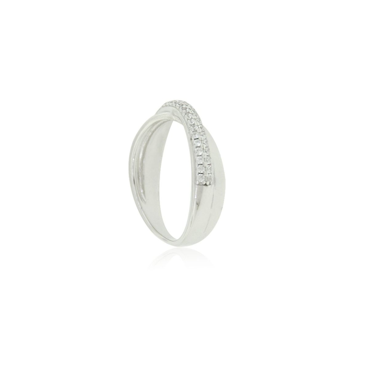 JB JOYAS BARON - Anillo de Plata Esterlina 925 Entrelazado Circonitas