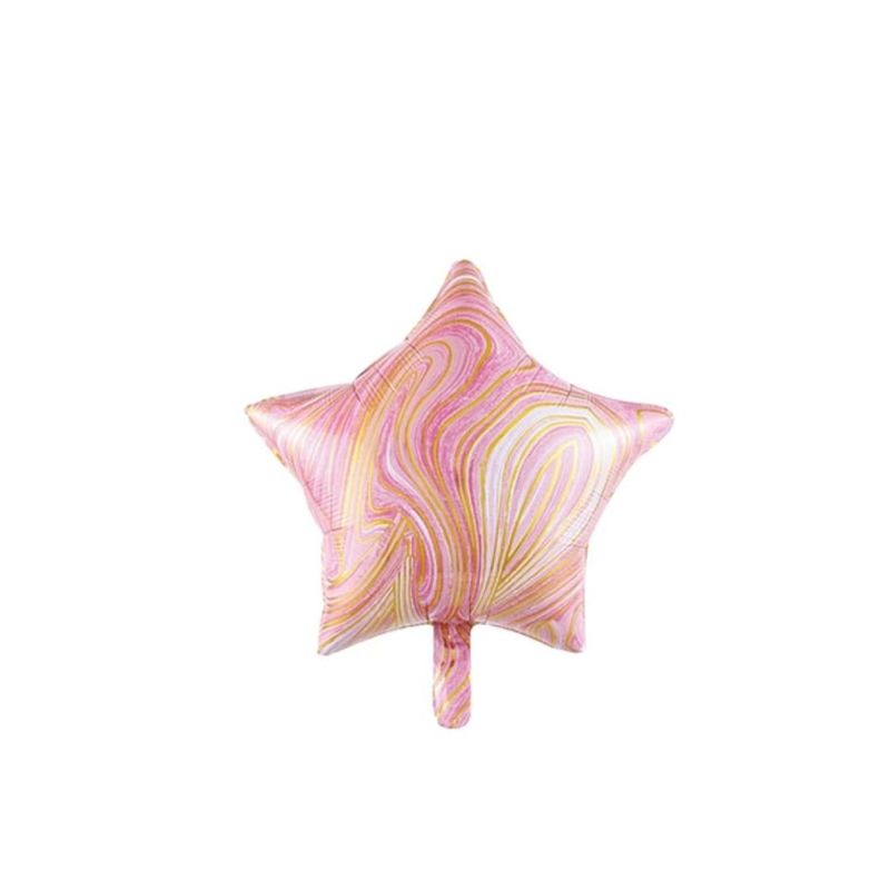 GENERICO - Globo Metálico Ágata Estrella Color Aleatorio 45x45cm