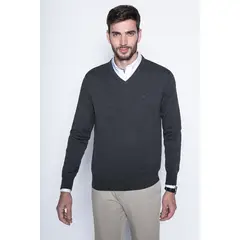 FEROUCH - Melange Sweater Smart Casual L/S Gris Ferouch.