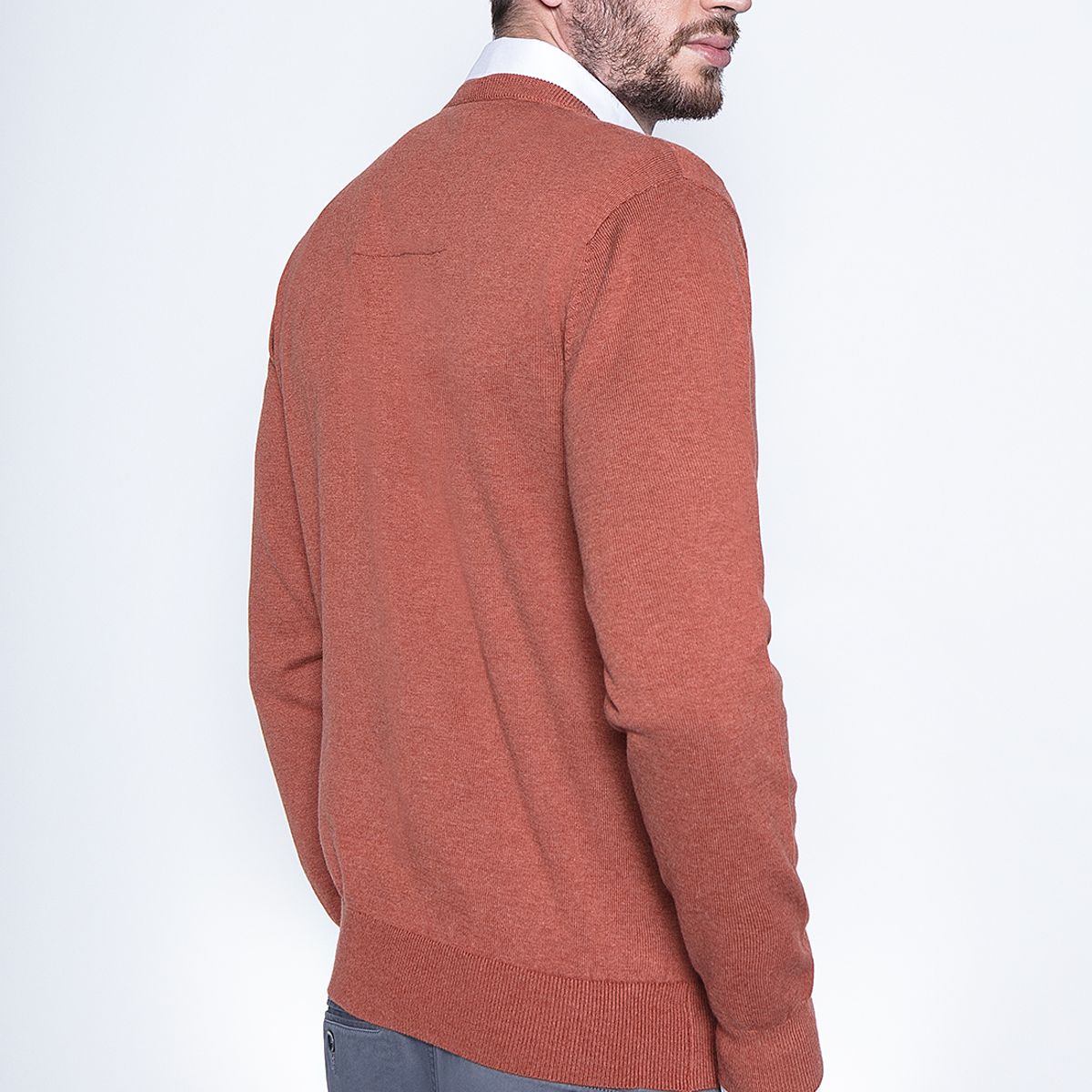 FEROUCH - Sweater Smart Casual Rojo Ferouch