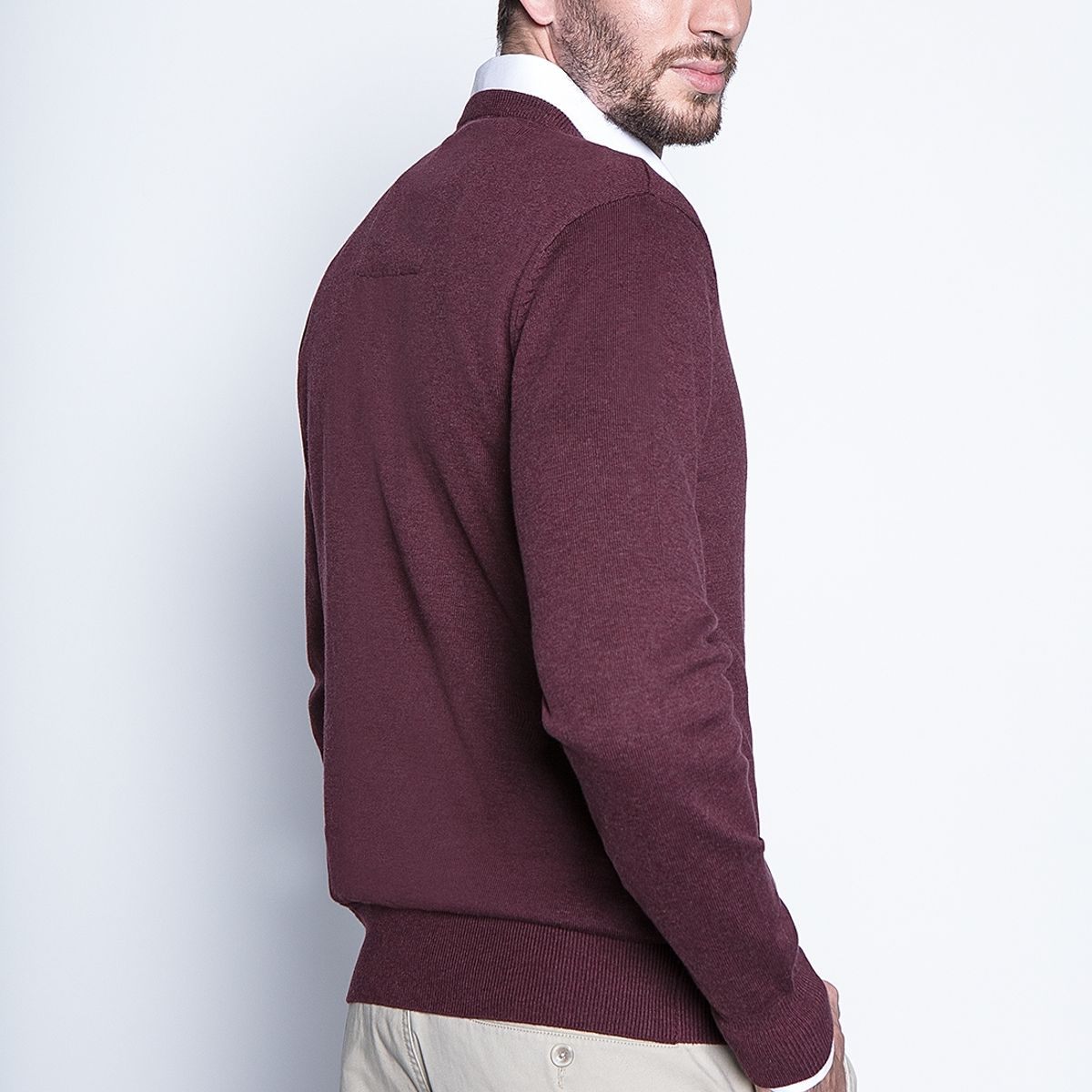 FEROUCH - Melange Sweater Smart Casual L/S Rojo Ferouch
