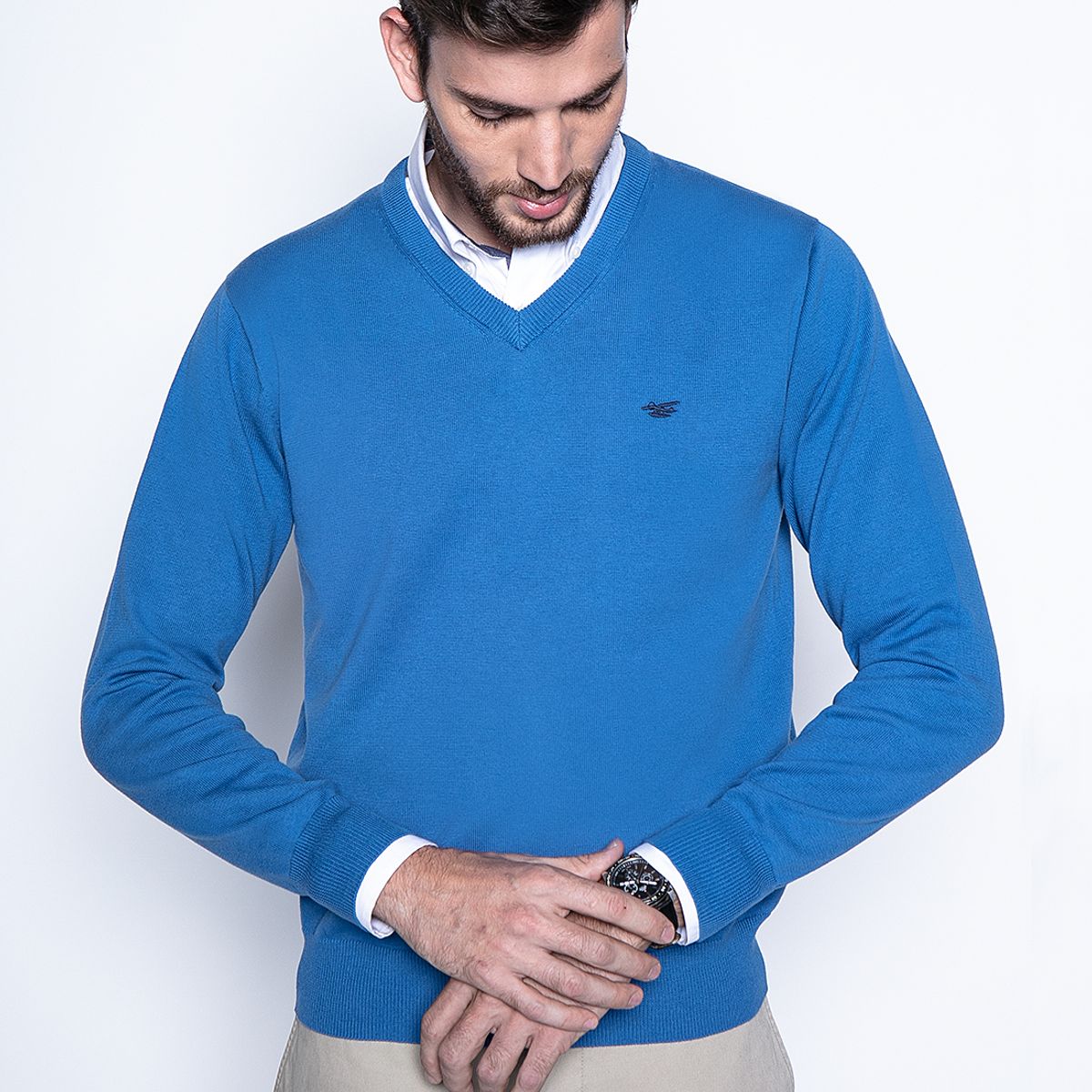FEROUCH - Sweater Smart Casual L/S Azul Ferouch