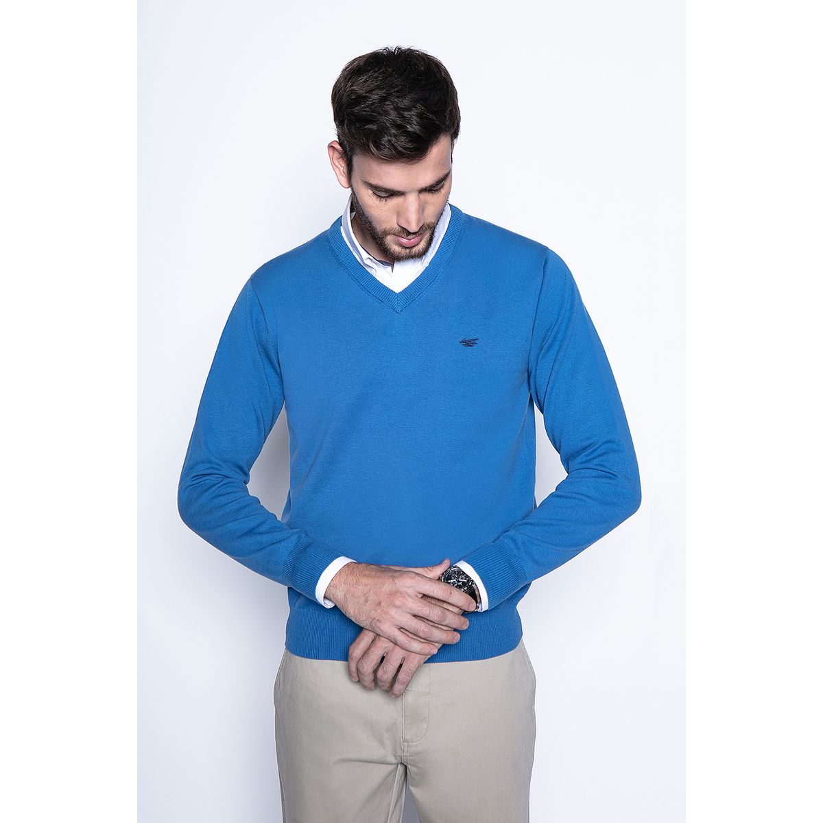 FEROUCH - Sweater Smart Casual L/S Azul Ferouch