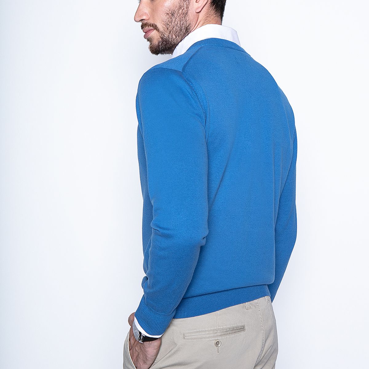 FEROUCH - Sweater Smart Casual L/S Azul Ferouch