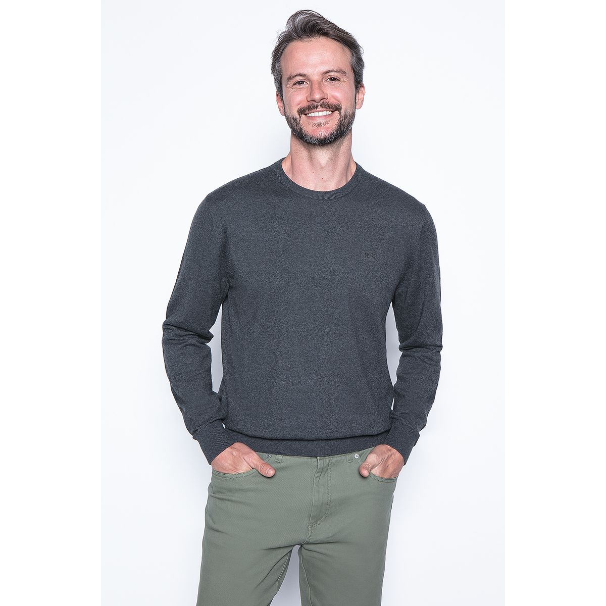 NEW MAN - Sweater Barcelona Gris New Man