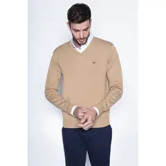 FEROUCH - Melange Sweater Smart Casual L/S Café