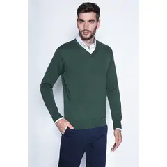 FEROUCH - Melange Sweater Smart Casual L/S Verde