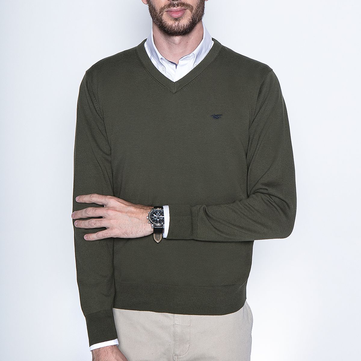 FEROUCH - Sweater Smart Casual L/S Verde Ferouch