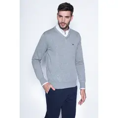 FEROUCH - Melange Sweater Smart Casual L/S Gris