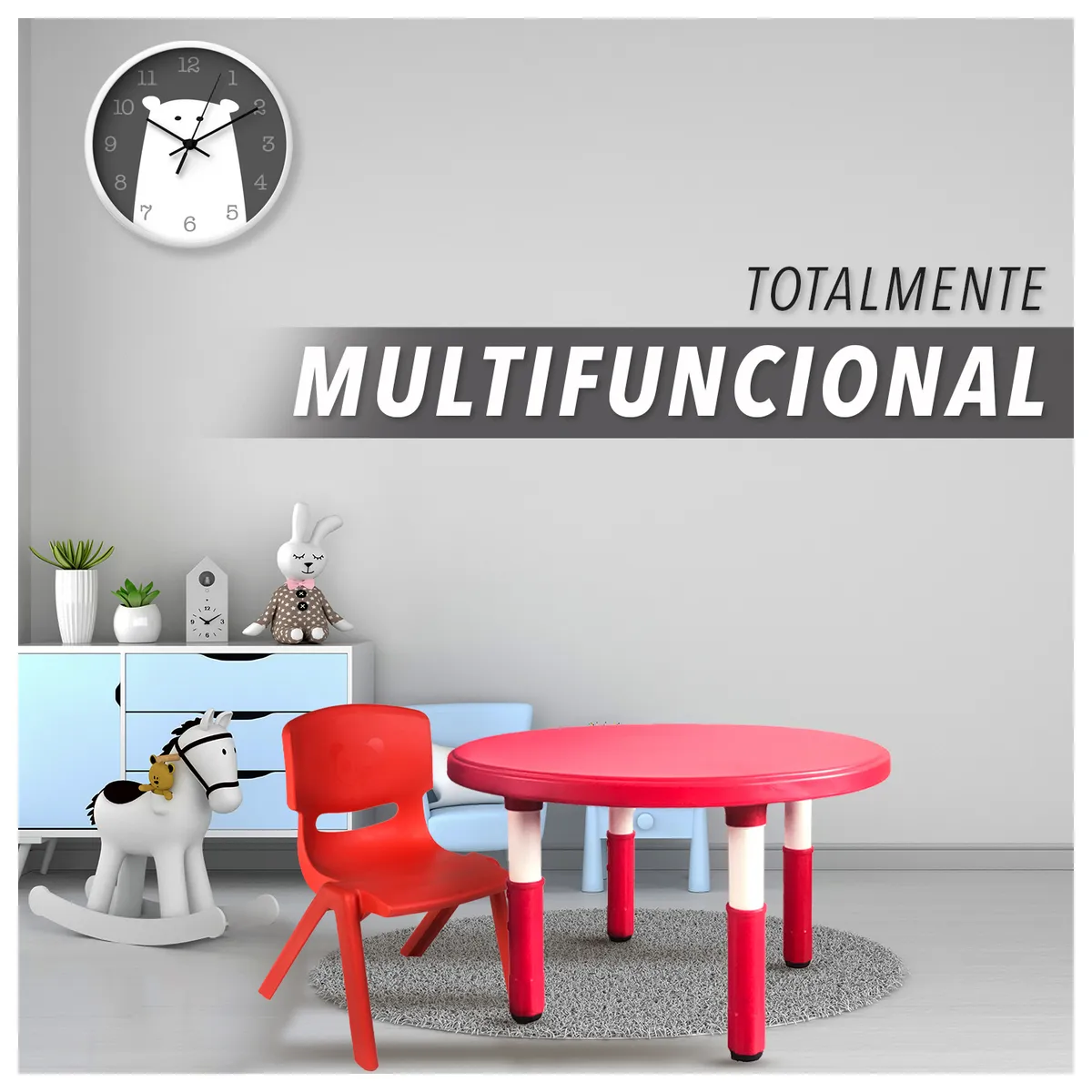 NOVAHUS - Silla Infantil Color Roja