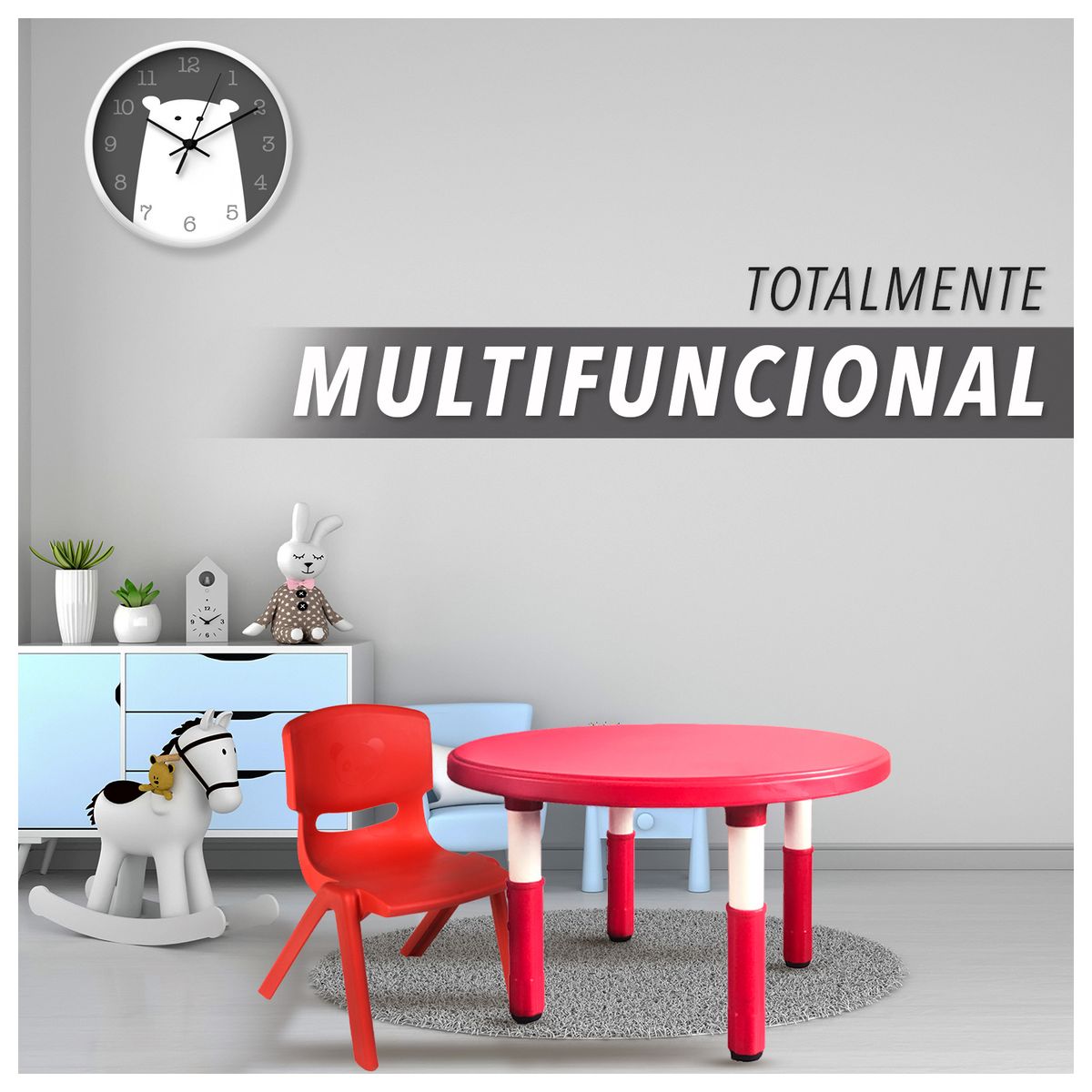 NOVAHUS - Silla Infantil Color Roja