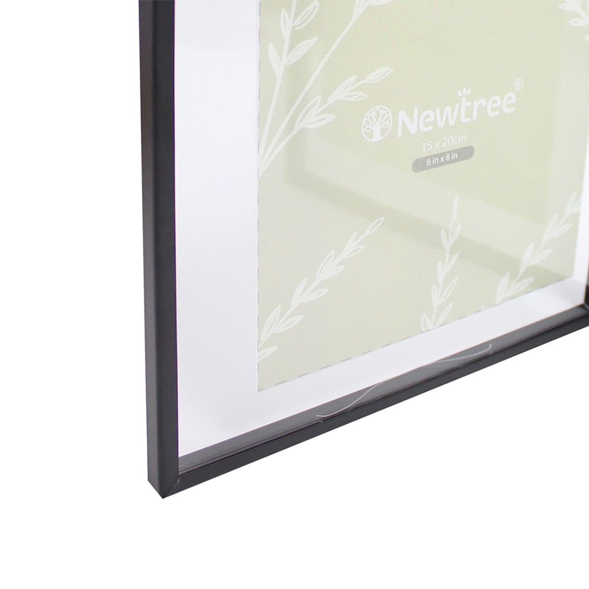 NEWTREE - Marco de Fotos Doble Negro Bordes Metalicos