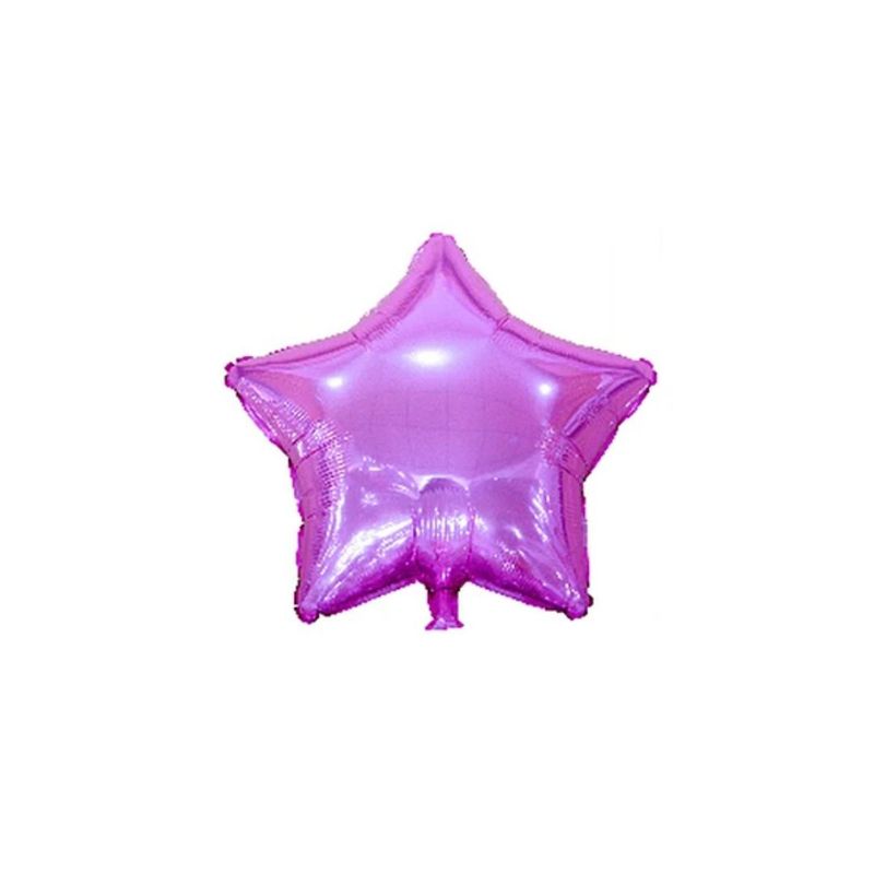 GENERICO - Globo Metalico Estrella Rosado Tornasolado 45cm