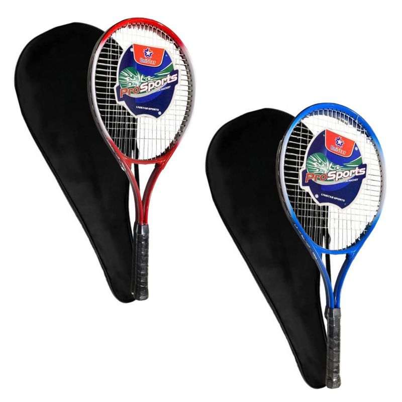 GENERICO - Pack X2 Raqueta Tenis Amateur Raqueta Para Adultos Con Funda