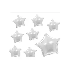 GENERICO - Globo Metálico Estrella Plateada 8pcs 12cm