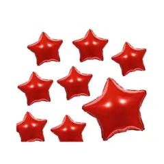 GENERICO - Globo Metálico Estrella Roja 8pcs 12cm