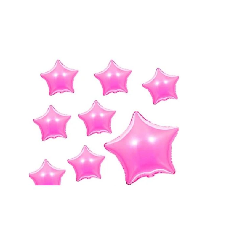 GENERICO - Globo Metálico Estrella Fucsia 8pcs 12cm