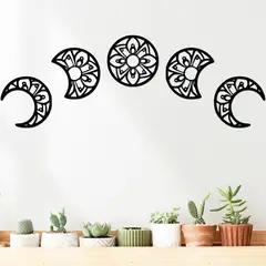 ELAB PROPIA - Set 5 Cuadros Fases De La Luna 40x40cm c.u. - Madera Fun Republic