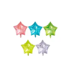 GENERICO - Globo Metálico Estrella Color Aleatorio 45cm 1 Pcs