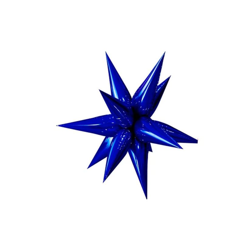 GENERICO - Globo Metalico Estrella Explosion Azul 65cm