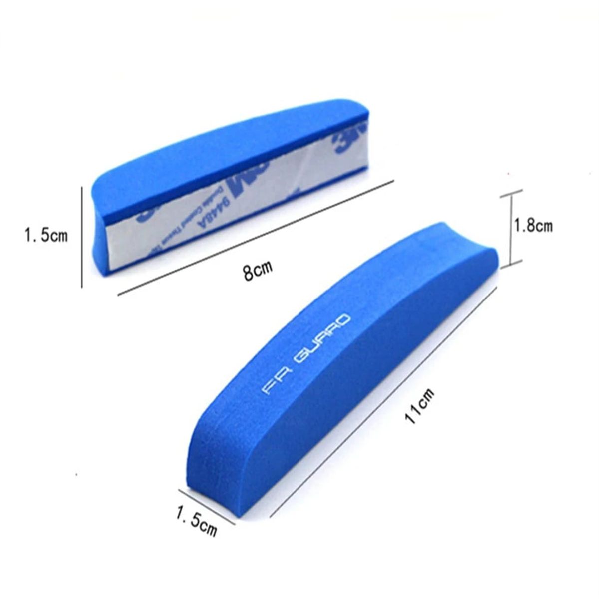 GENERICO - X4 tira tope puerta goma Eva autoadhesivos para autos Azul