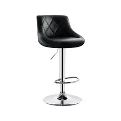 GENERICO - Silla Piso Bar Con Respaldo - Negro