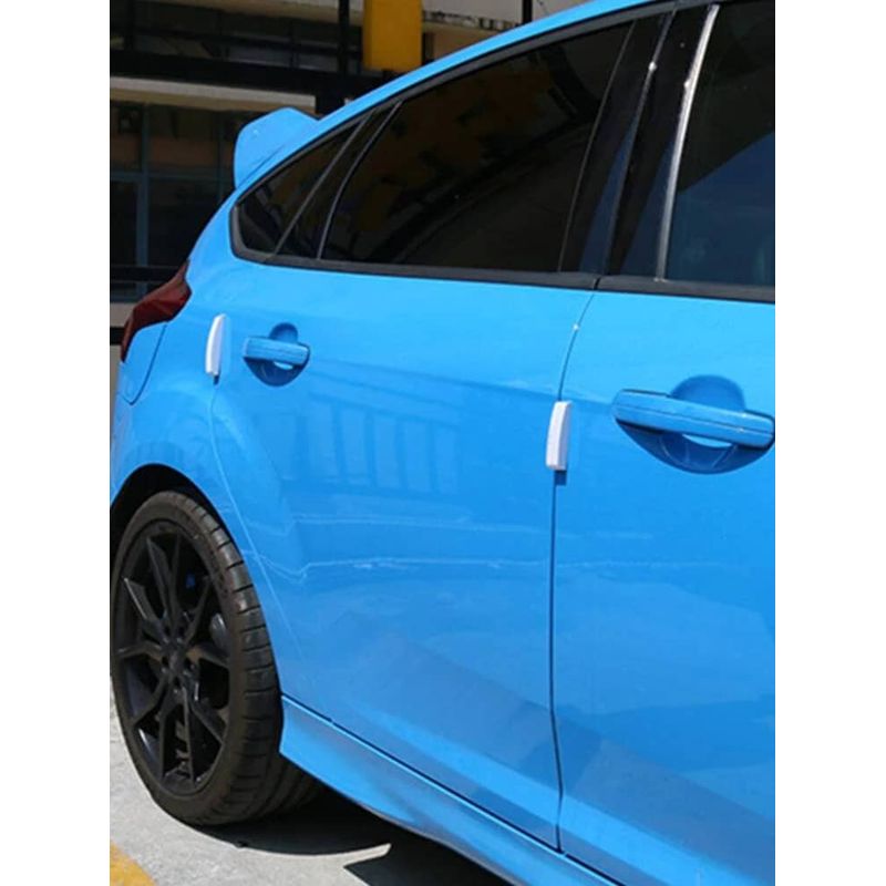 GENERICO - X4 tira tope puerta goma Eva autoadhesivos para autos blanco