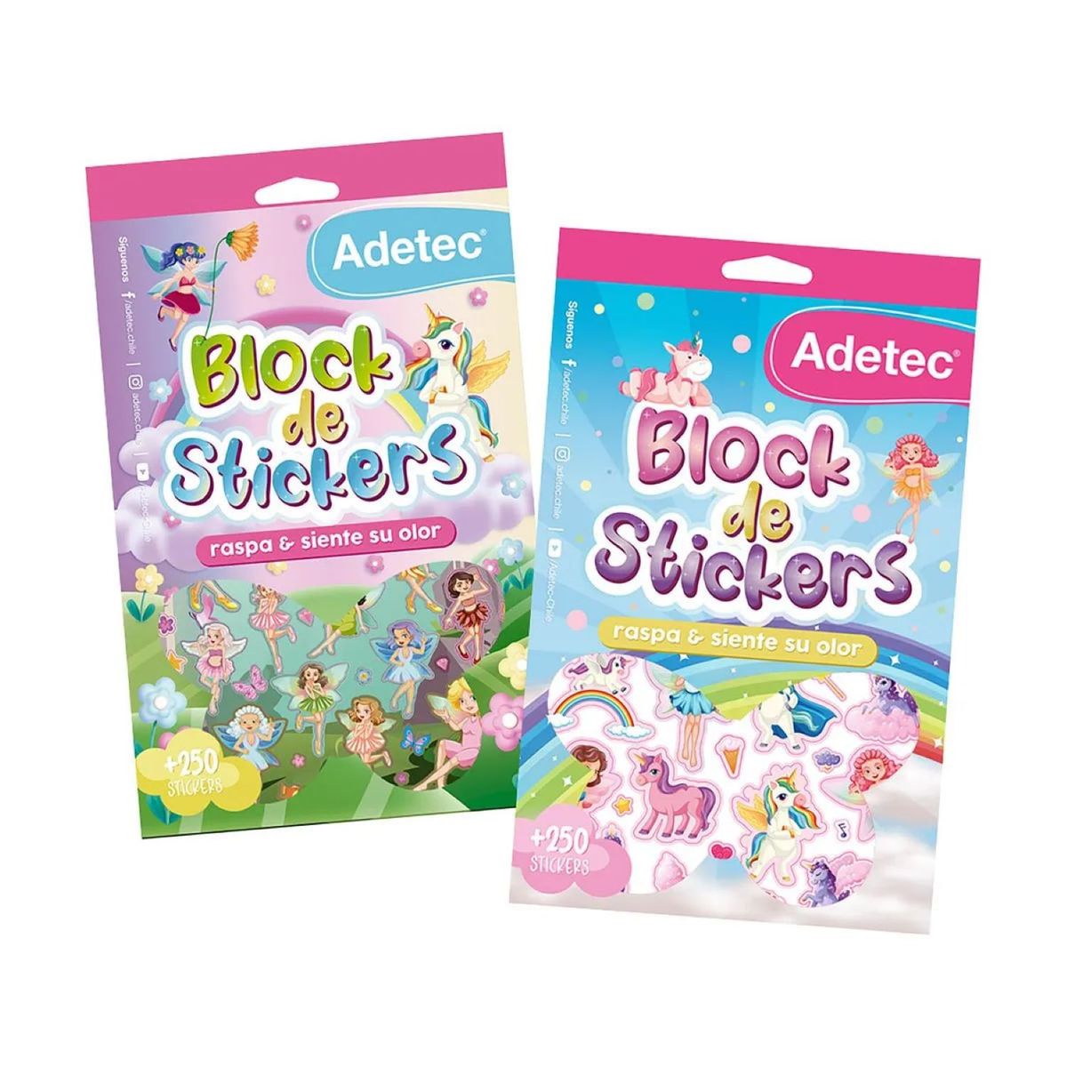ADETEC - Block Stickers Con Aromas Hadas +250 Stickers Adetec