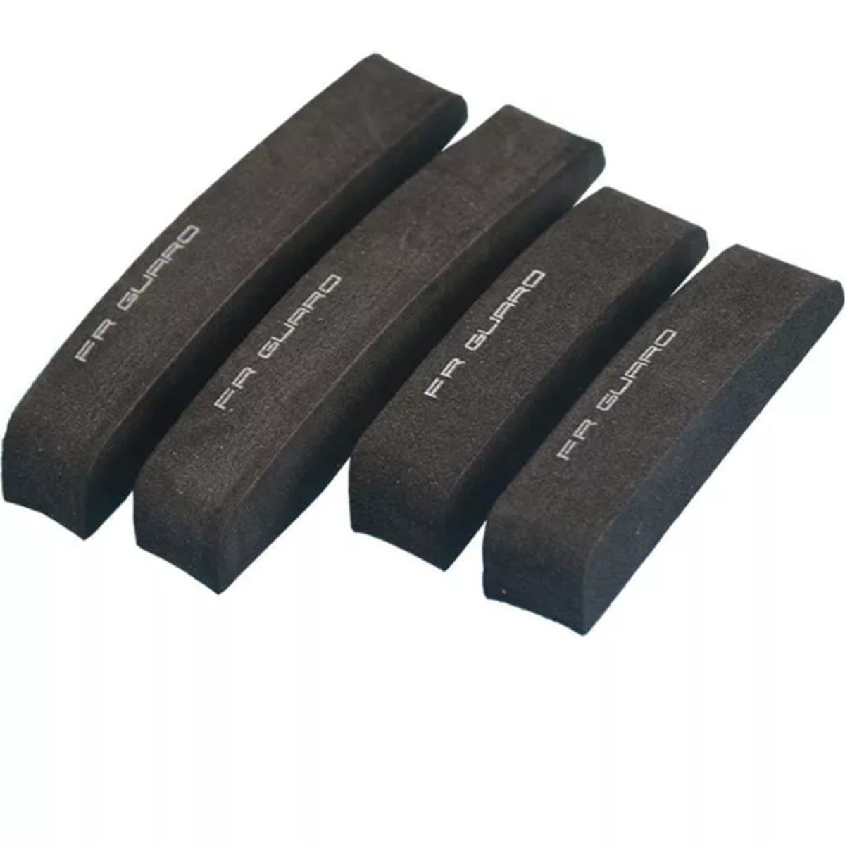 GENERICO - X4 tira tope puerta goma Eva autoadhesivos para autos negro