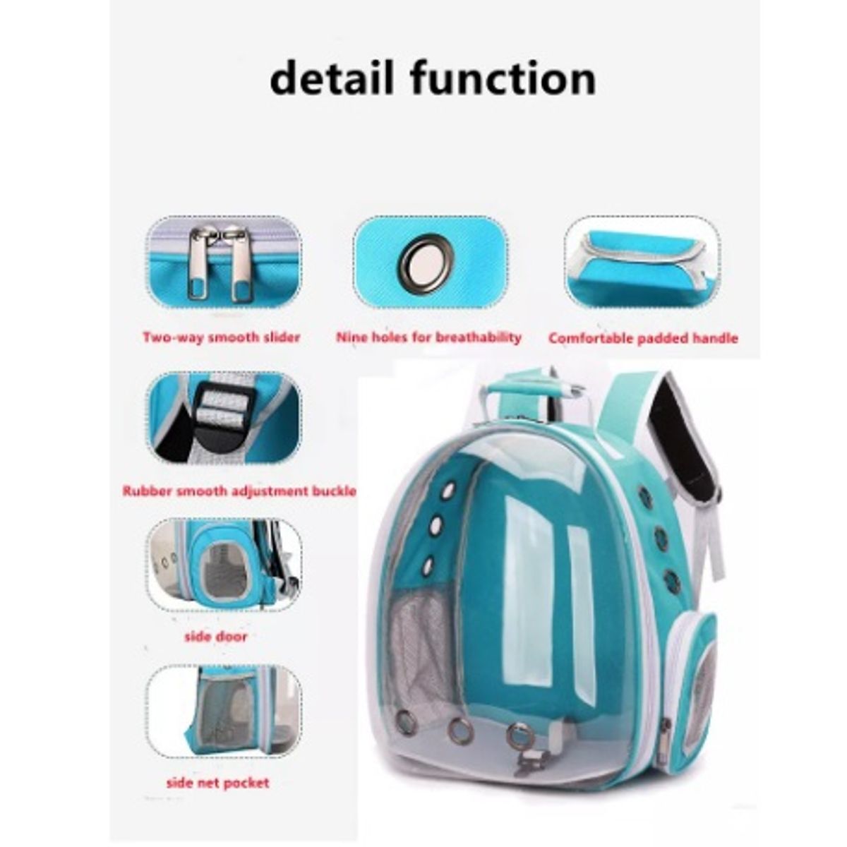 GENERICO - Mochila Gato Transportes Transparente Mascotas Gatos Bolso