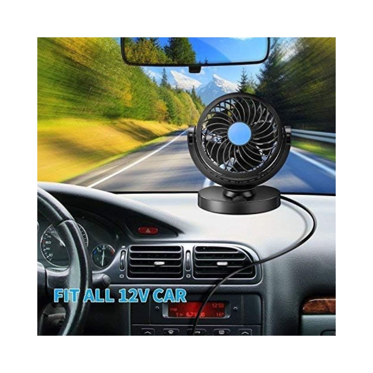 GENERICO - Mini Ventilador Portátil Para Auto 360 Grados 12v