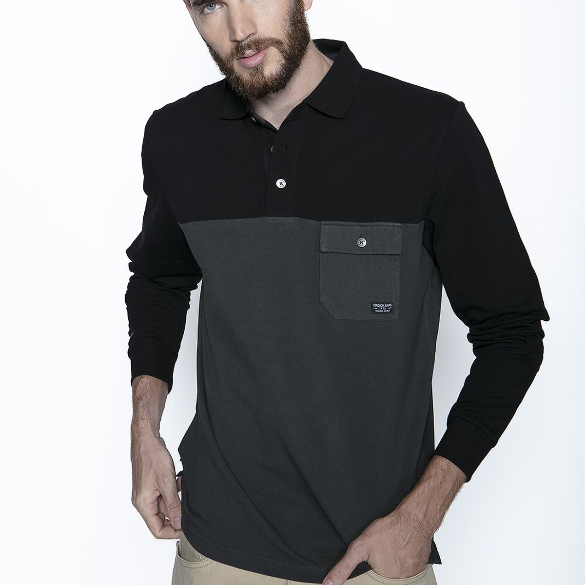 FEROUCH - Polera Detroit Negro Ferouch