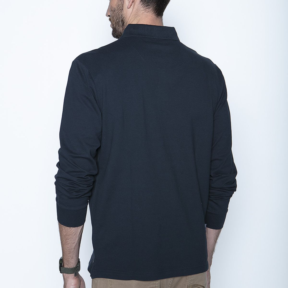 FEROUCH - Polera Polo Ml Azul Ferouch