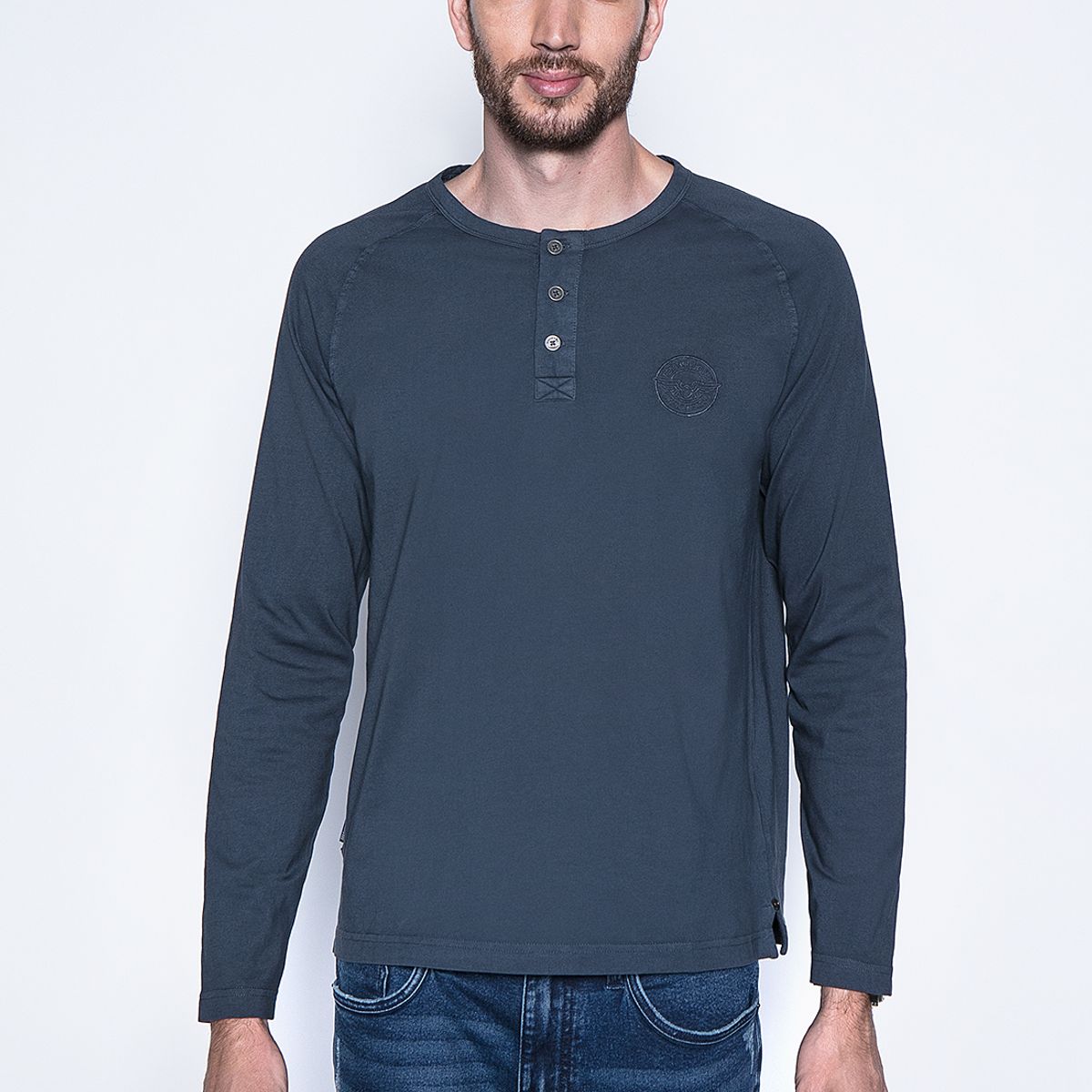 FEROUCH - Polera Florida Azul Ferouch