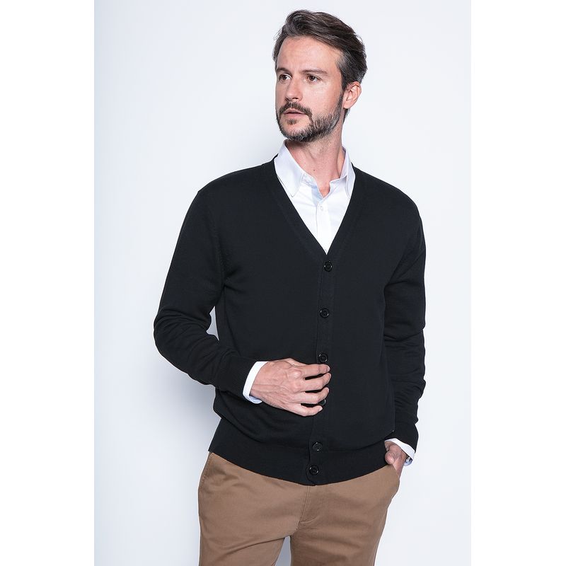 NEW MAN - Cardigan Estonia Negro New Man