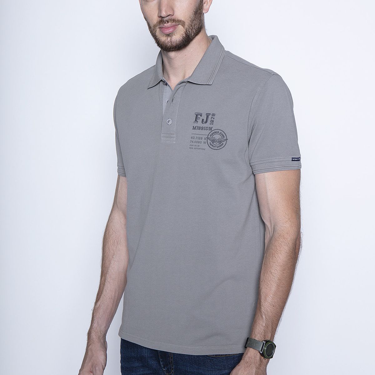 FEROUCH - Polera Brooklyng Gris Ferouch