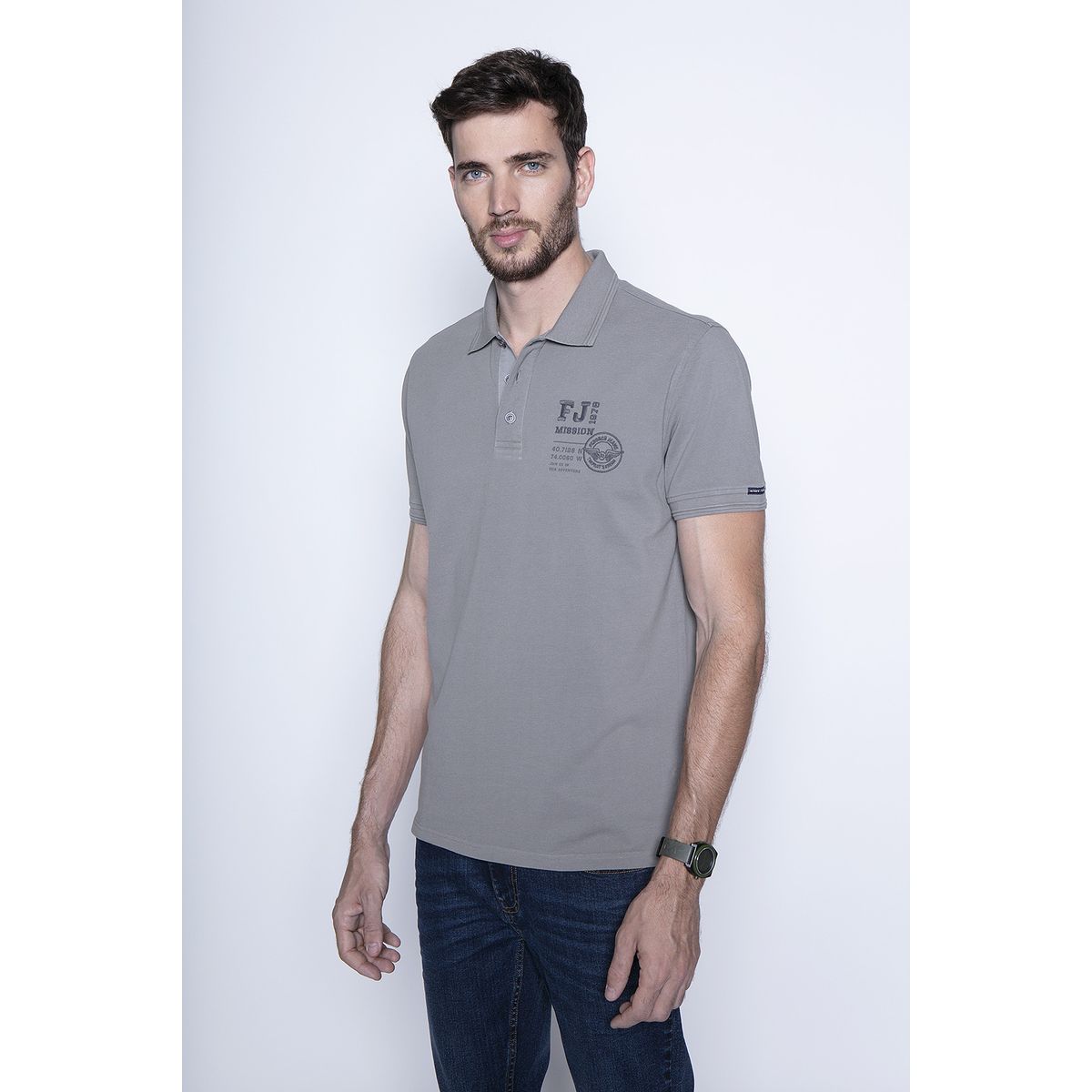 FEROUCH - Polera Brooklyng Gris Ferouch